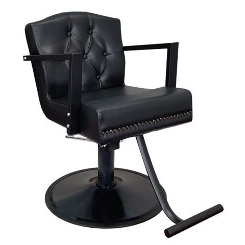 Ashford Salon Styling Chair black front angle view