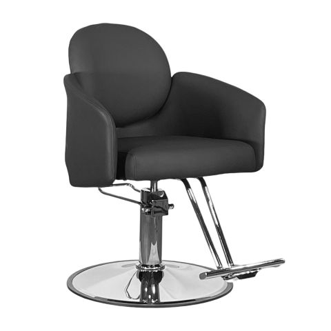Karra Salon Styling Chair black front right angle view