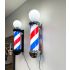 Deco Barber Pole - Globe Light - Chrome 