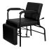 Economy Reclinable Shampoo Chair with Leg Rest - Black