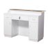 Deco Elizabeth Reception Desk 60'' - White/White (clearance)