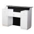 Deco Fab Reception Desk 60'' - White/Black