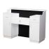 Deco Fab Reception Desk 60'' - White/Black