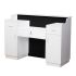 Deco Crystalli Reception Desk 60'' - White/Black (clearance)