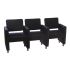 Deco Le Beau Waiting Chair for 3