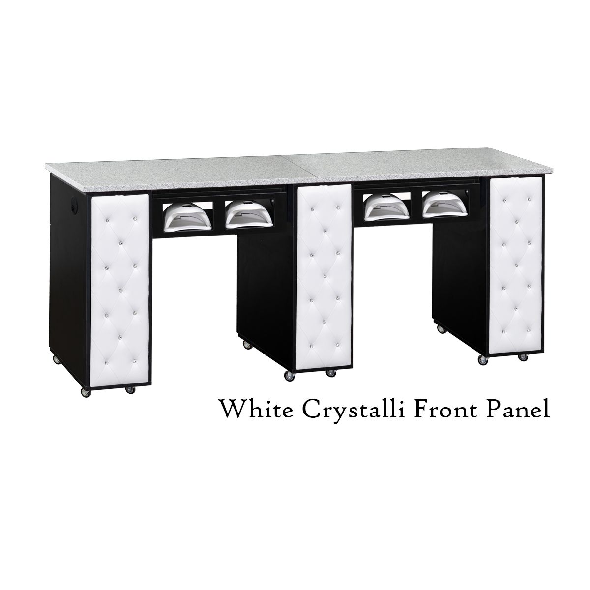 DECO Crystalli (CBUV) Manicure Table - Black