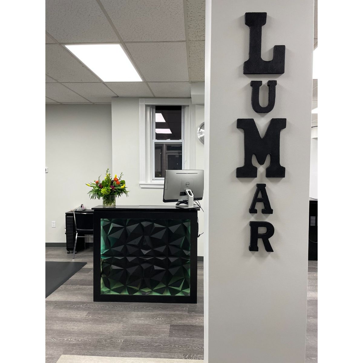 3D LED Reception Desk 36