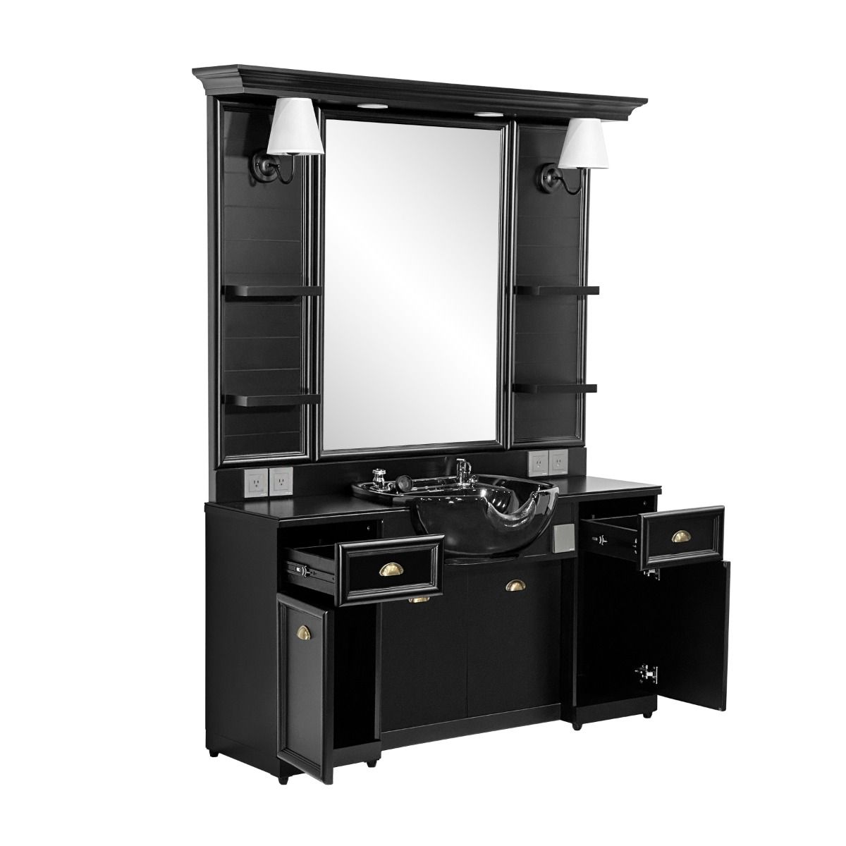 Deco Alexander Wet Styling Station - Black