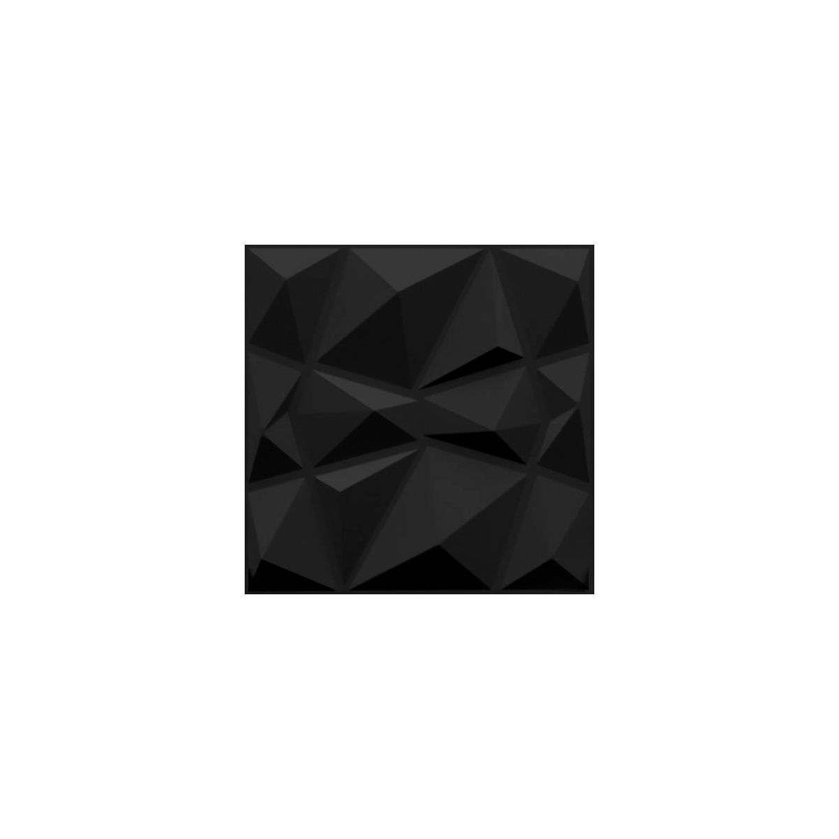 Deco 3D Wall Panel - Angular - Satin Black