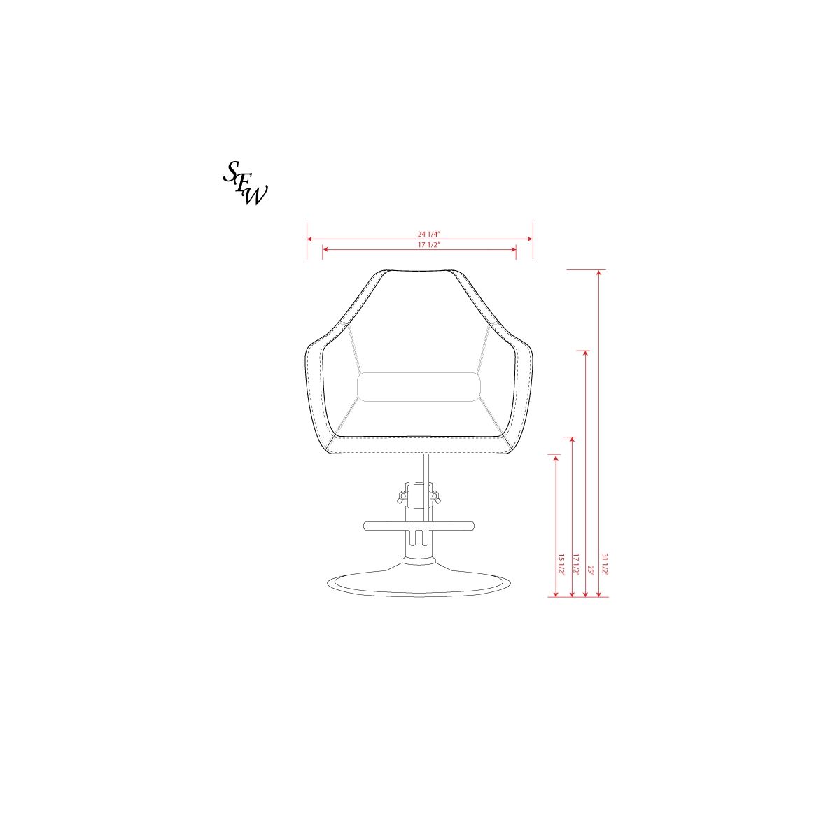 Ecco Ava Styling Chair - White (clearance)