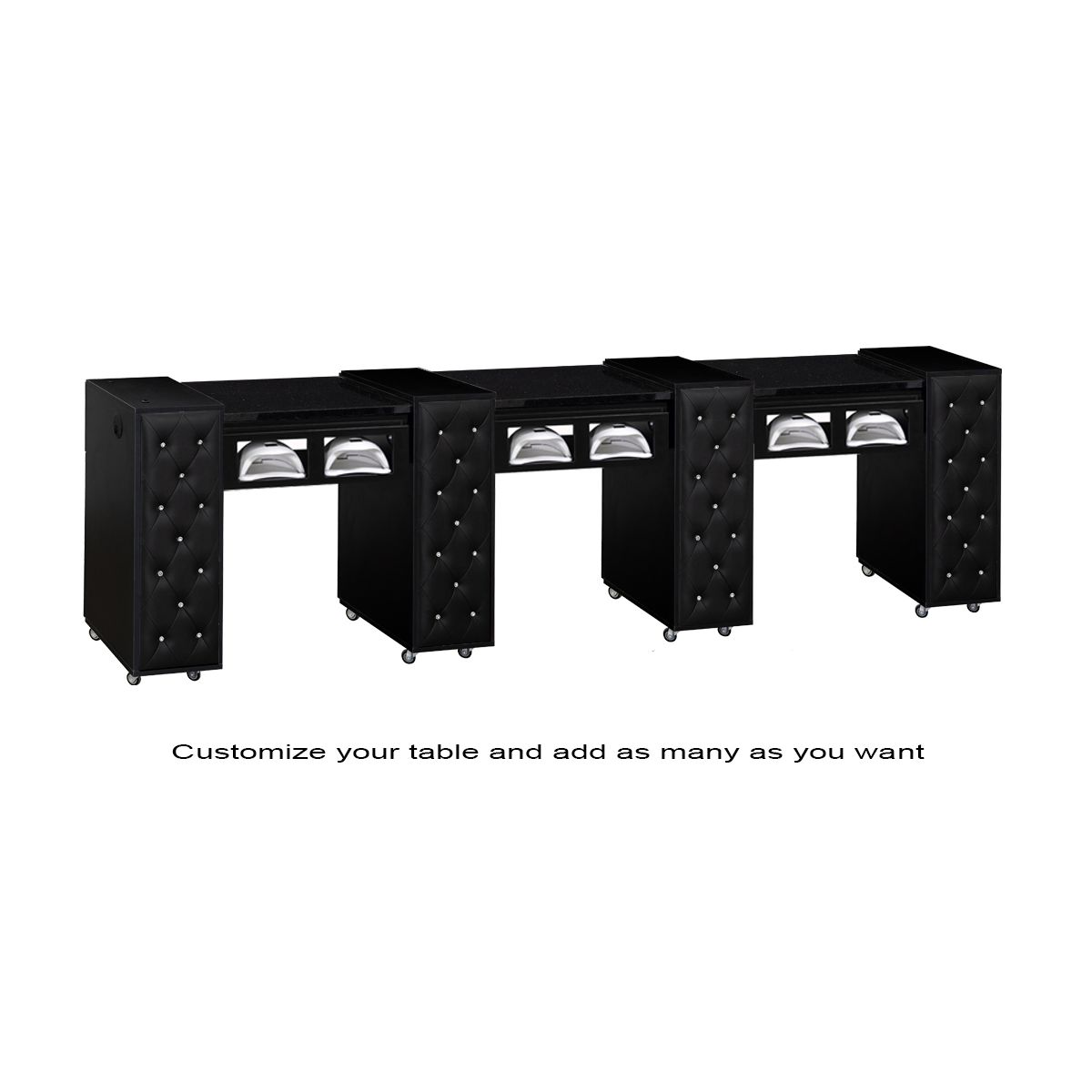 Deco Crystalli (Multi-Sections) Manicure Table w/ UV
