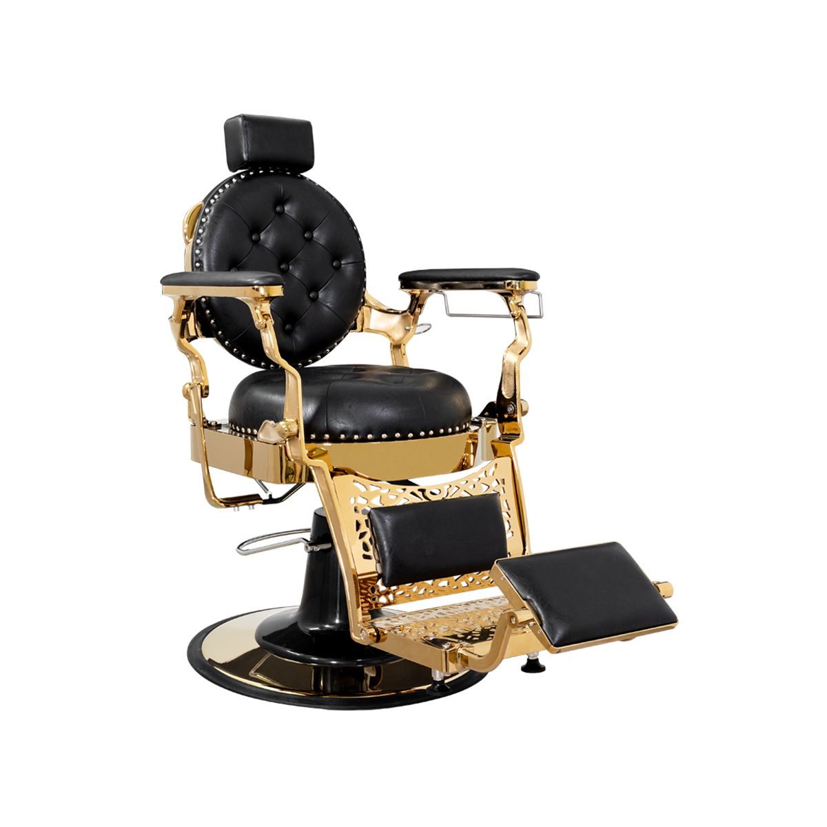 Deco Rutherford Barber Chair - Black/Gold
