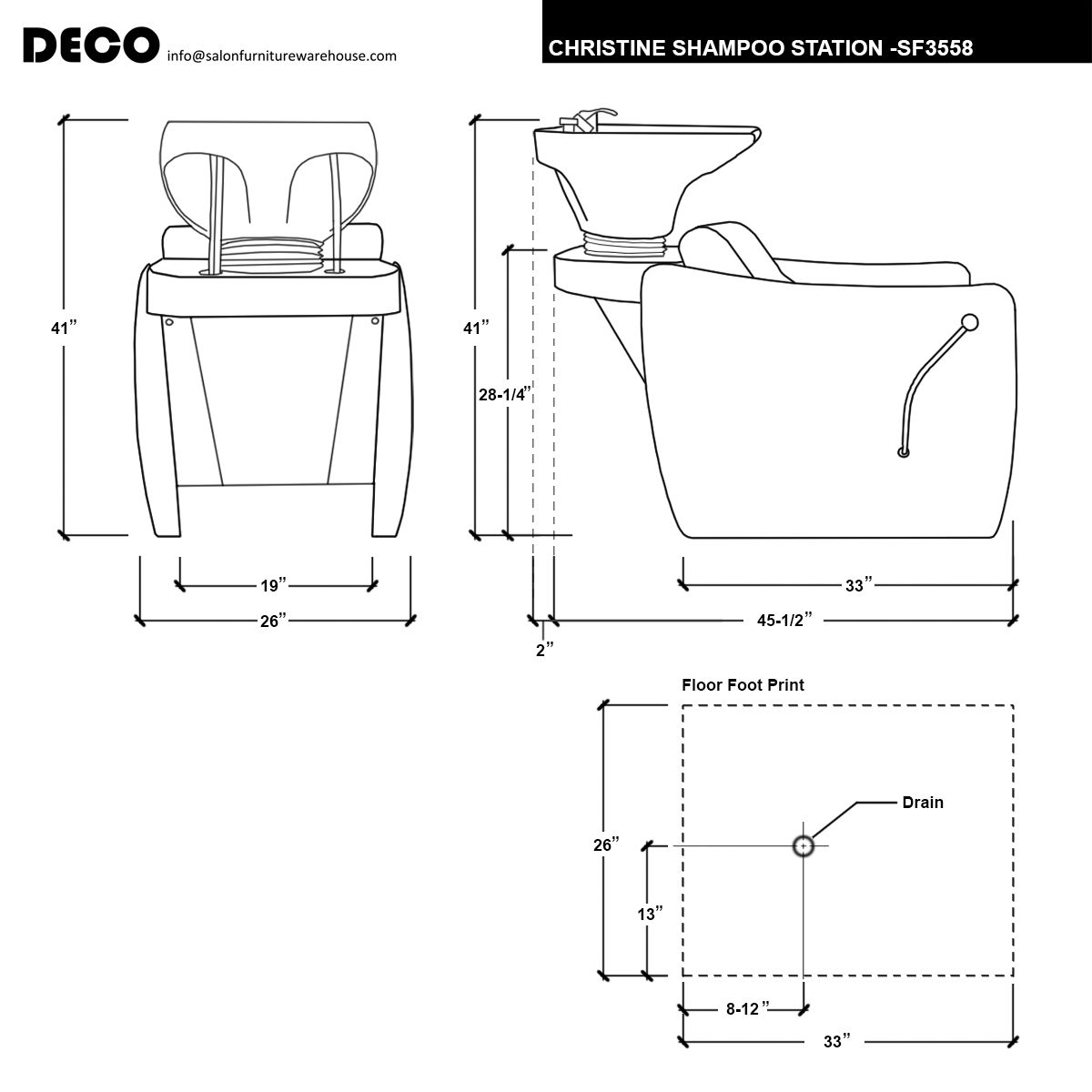 Deco Christine Shampoo Station
