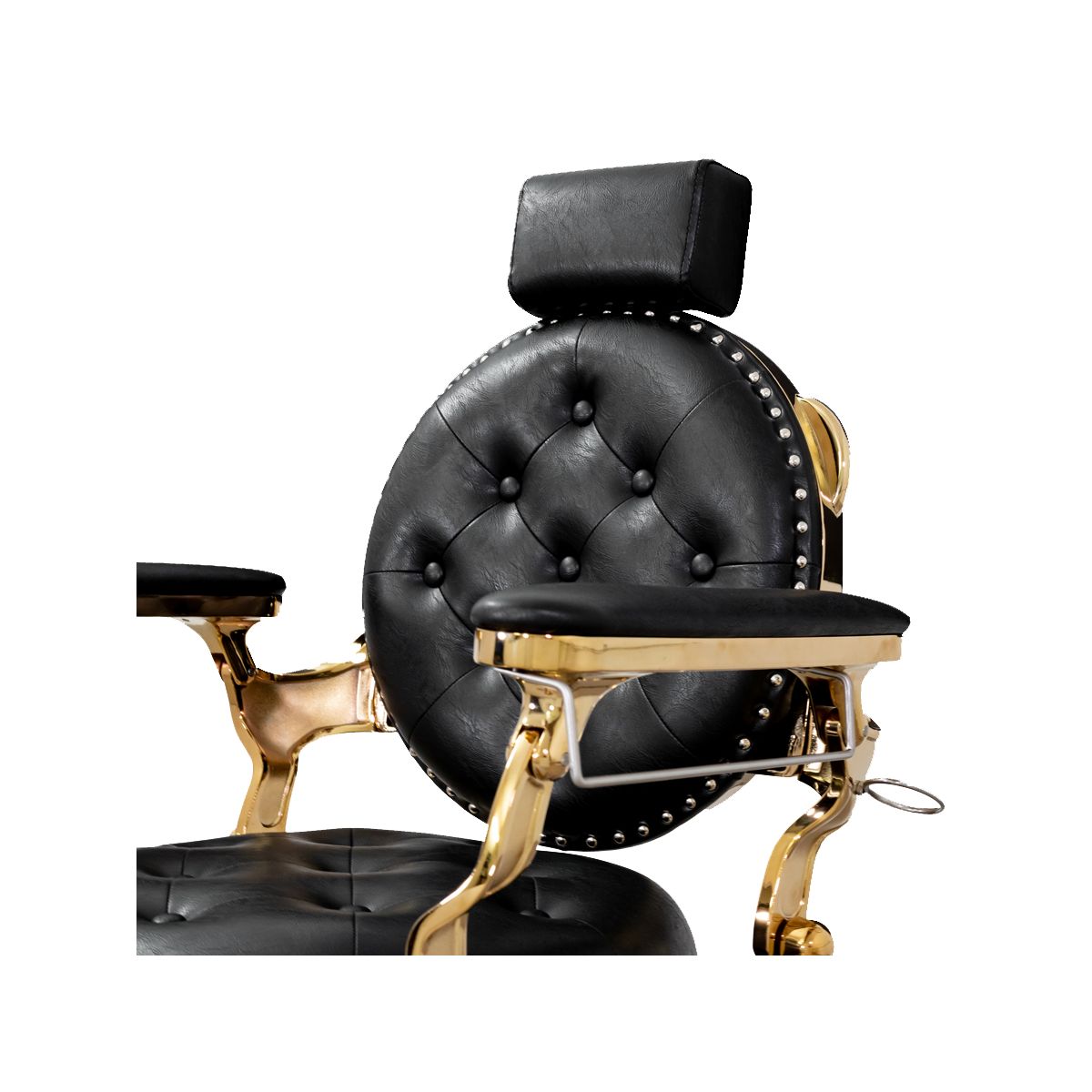 Deco Rutherford Barber Chair - Black/Gold