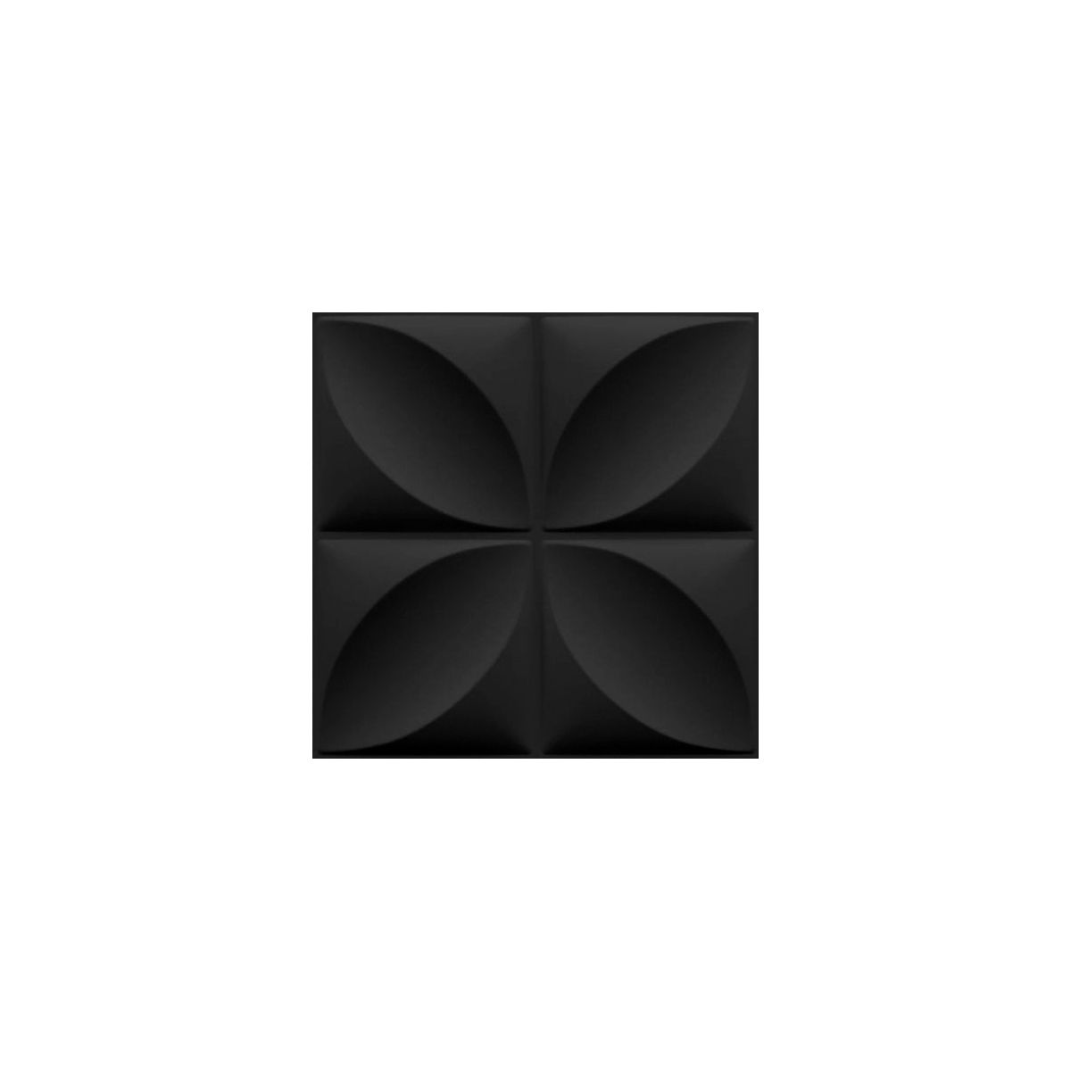Deco 3D Wall Panel - Clover - Satin Black 