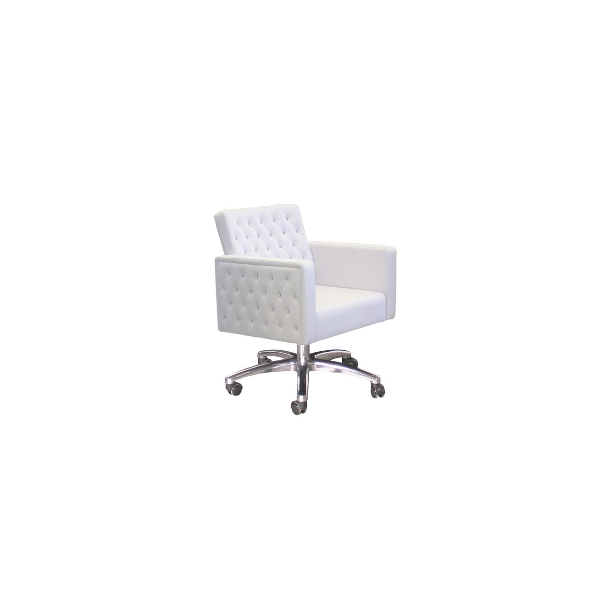Deco Crystalli Customer Chair - White 