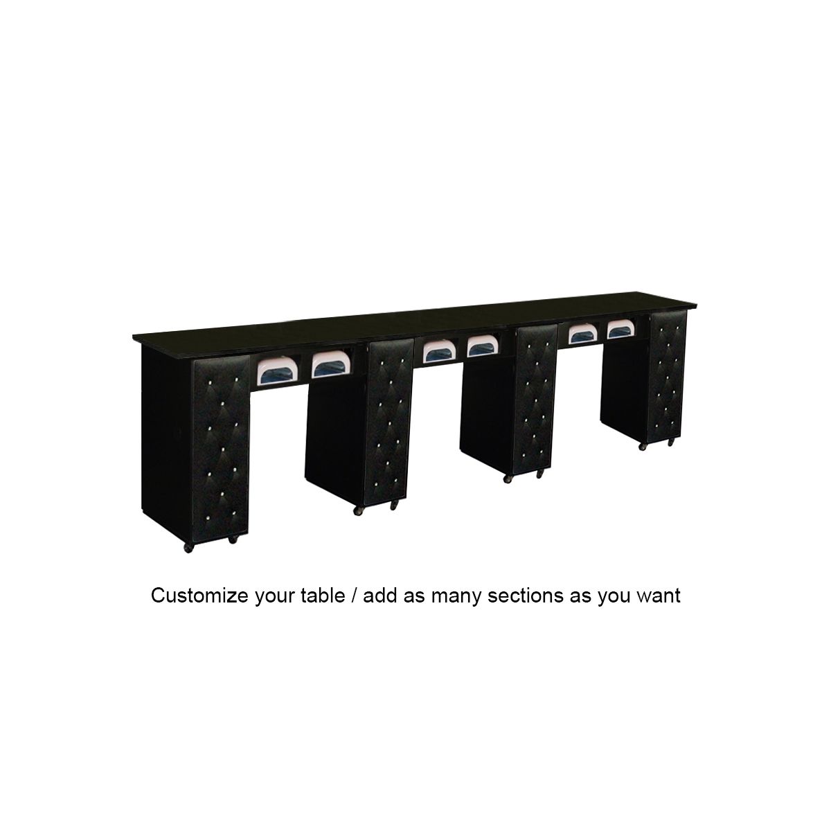 Deco Crystalli (Multi-Sections) Manicure Table Full Top w/ UV