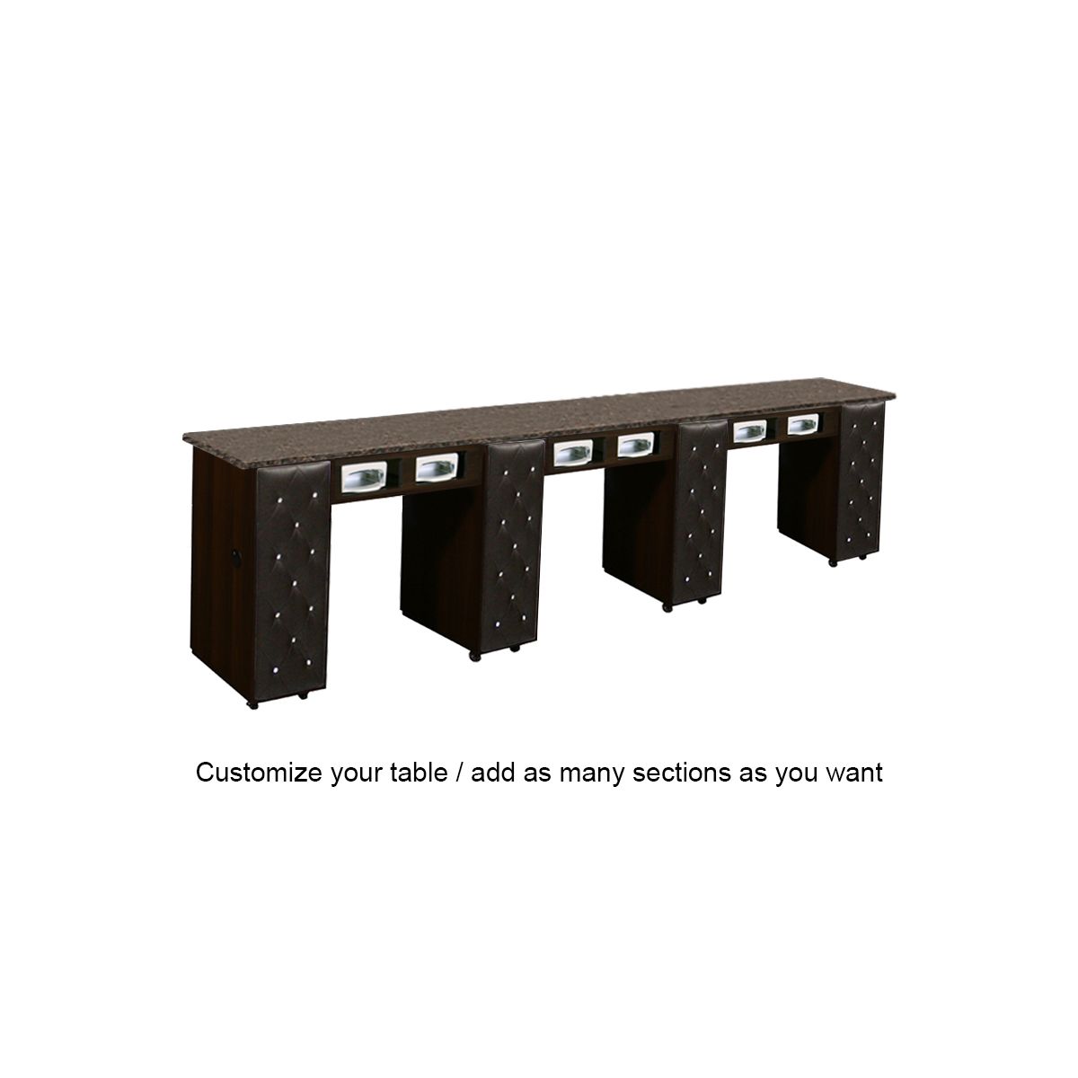 Deco Crystalli (Multi-Sections) Manicure Table Full Top w/ UV