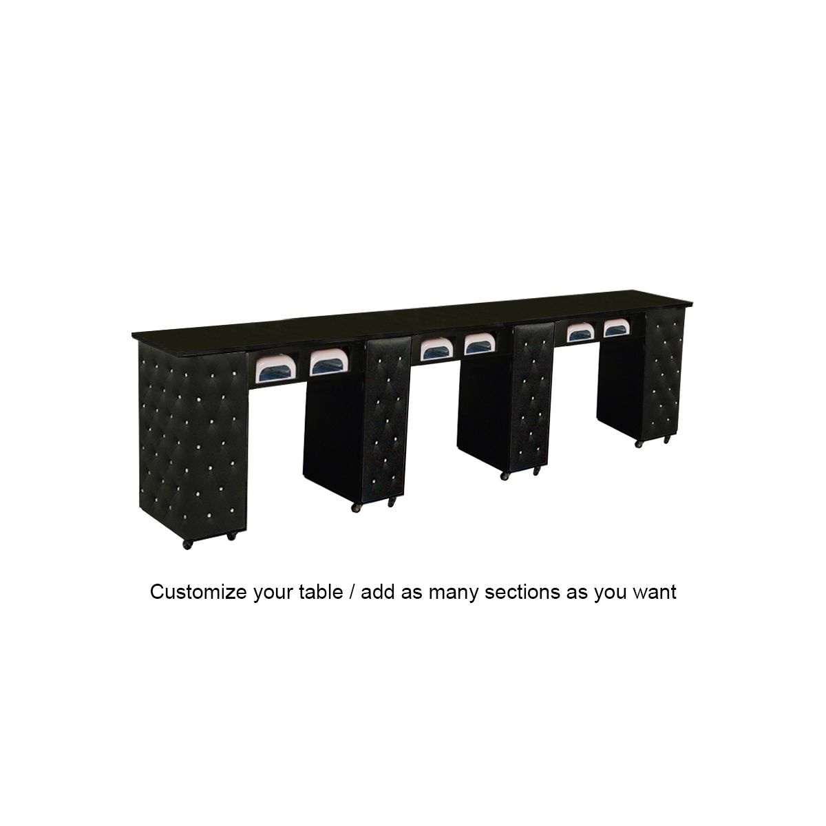 Deco Crystalli Aussi (Multi-Sections) Manicure Table Full Top w/ UV
