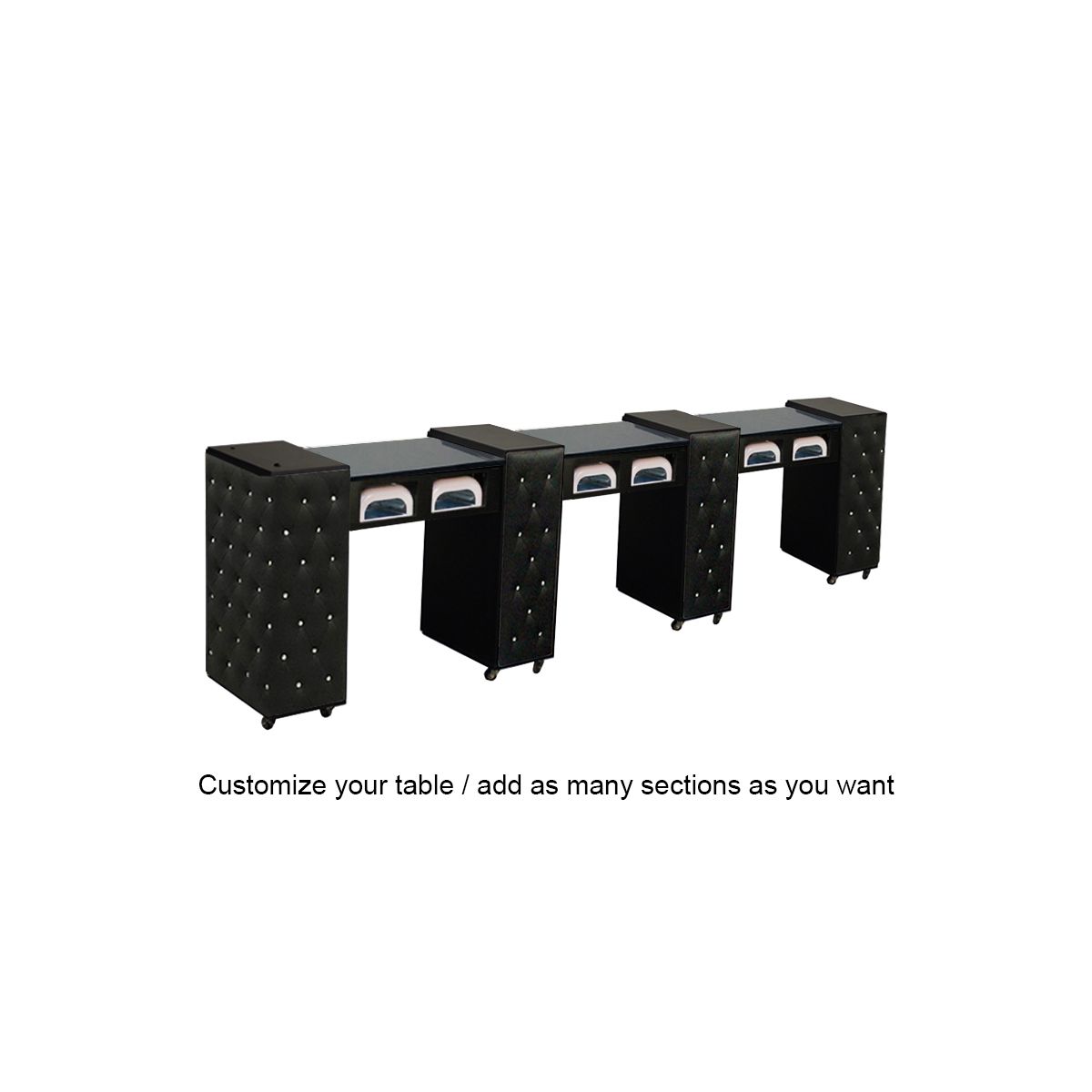 Deco Crystalli Aussi (Multi-Sections) Manicure Table w/ UV