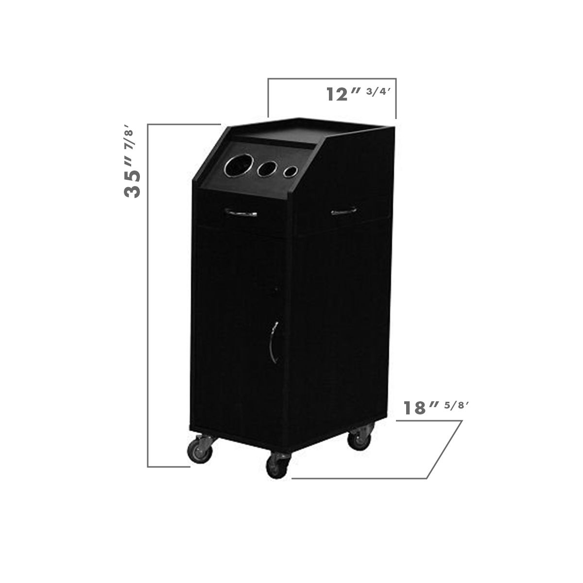 Deco Buchetta Salon Trolley - Black