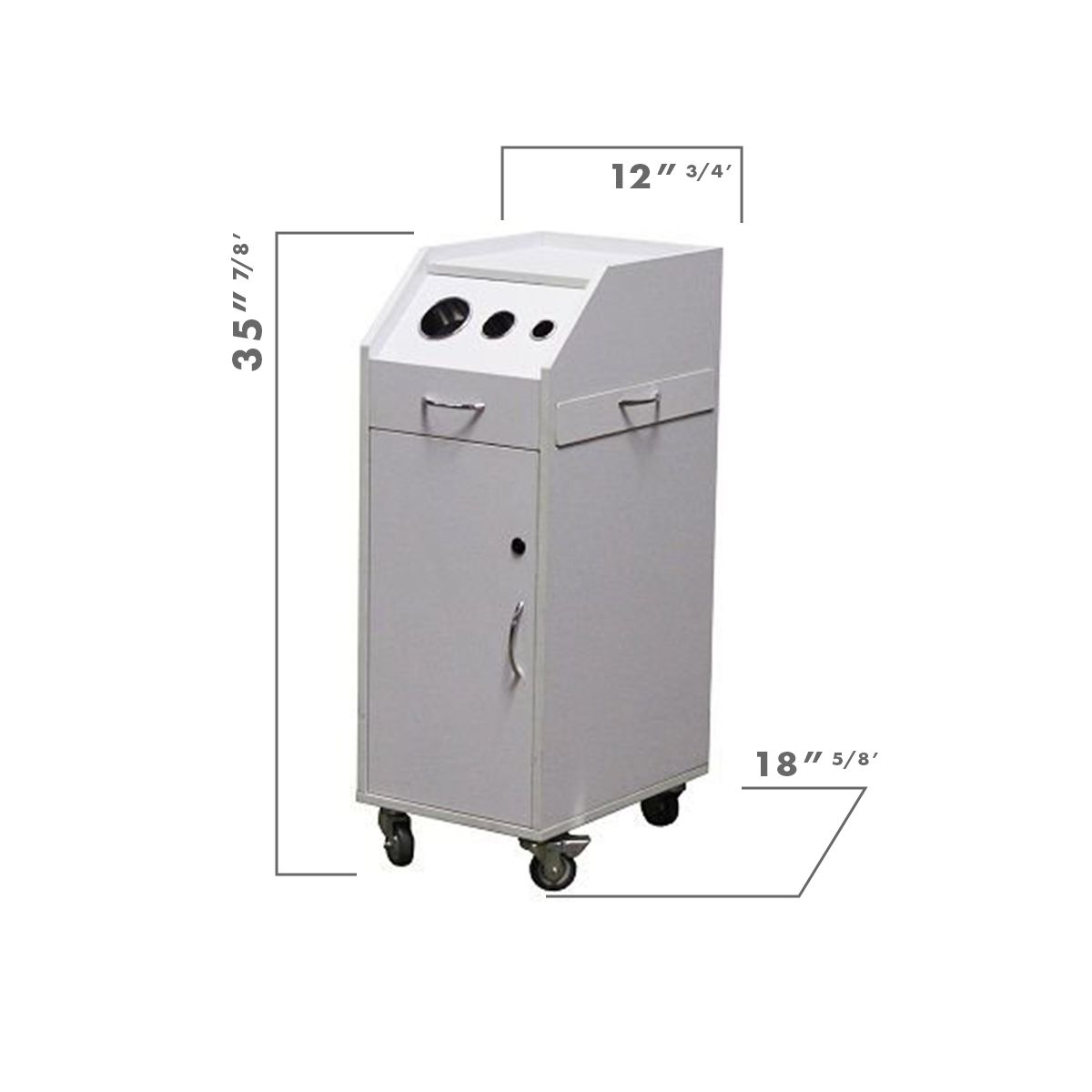 Deco Buchetta Salon Trolley - White