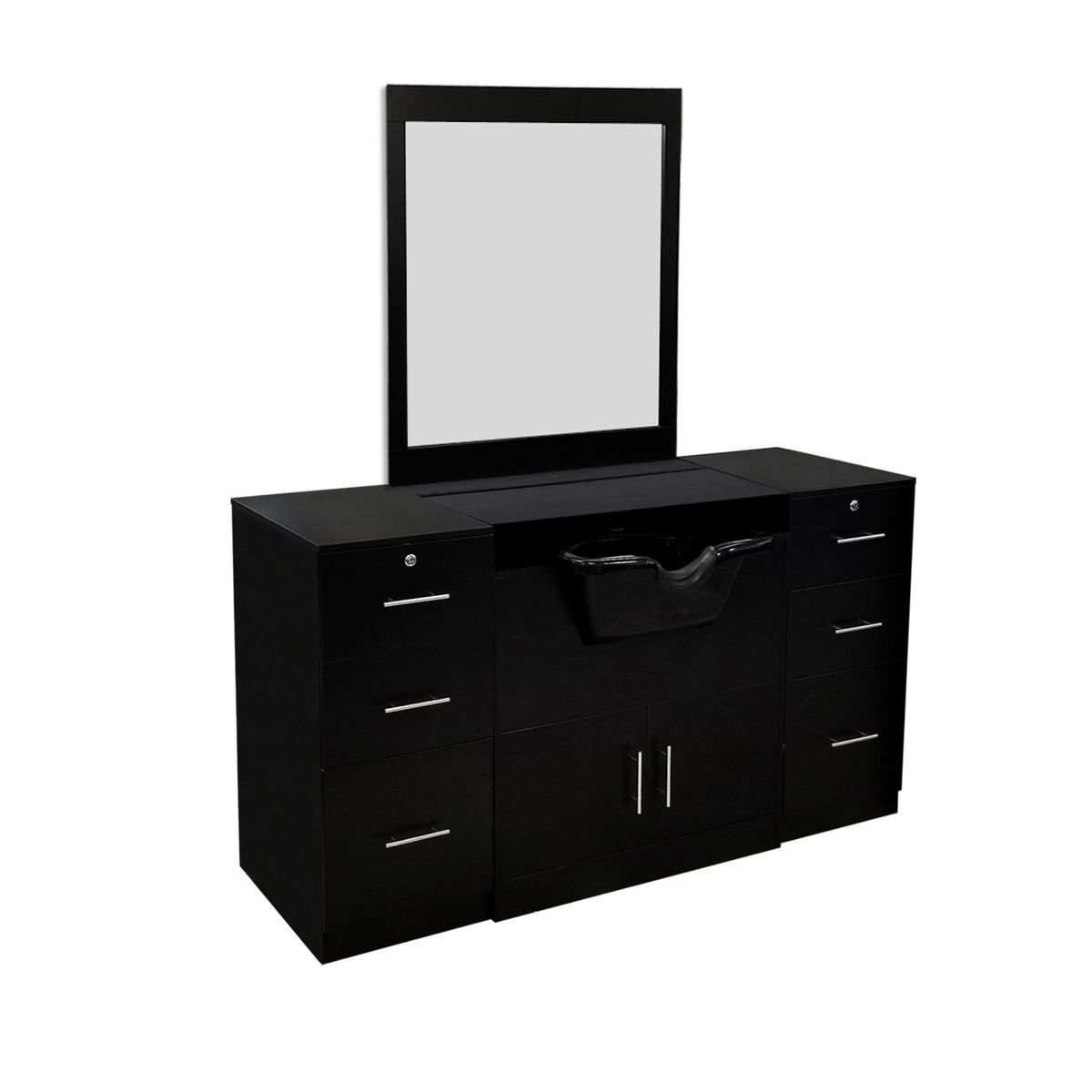 Deco Bentley Wet Station with Countertop - Black 