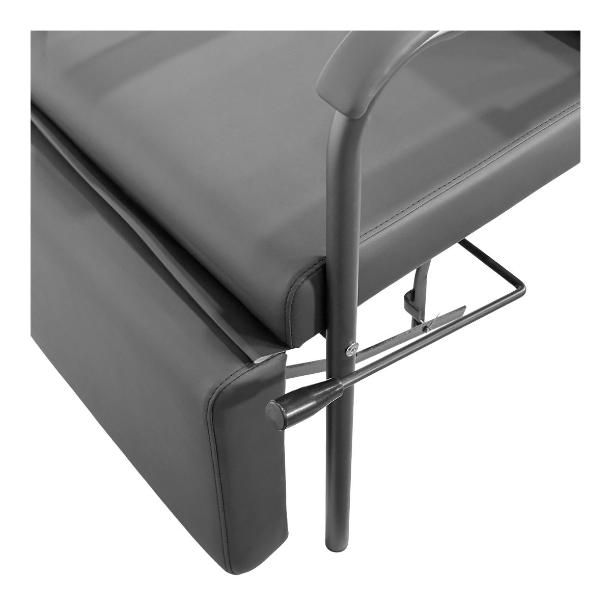 Economy Reclinable Shampoo Chair with Leg Rest  - Black