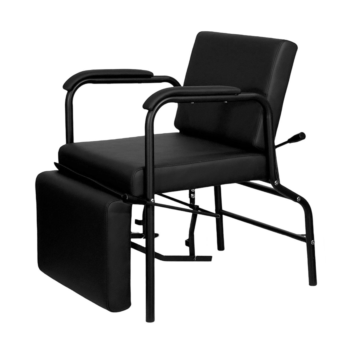 Economy Reclinable Shampoo Chair with Leg Rest  - Black