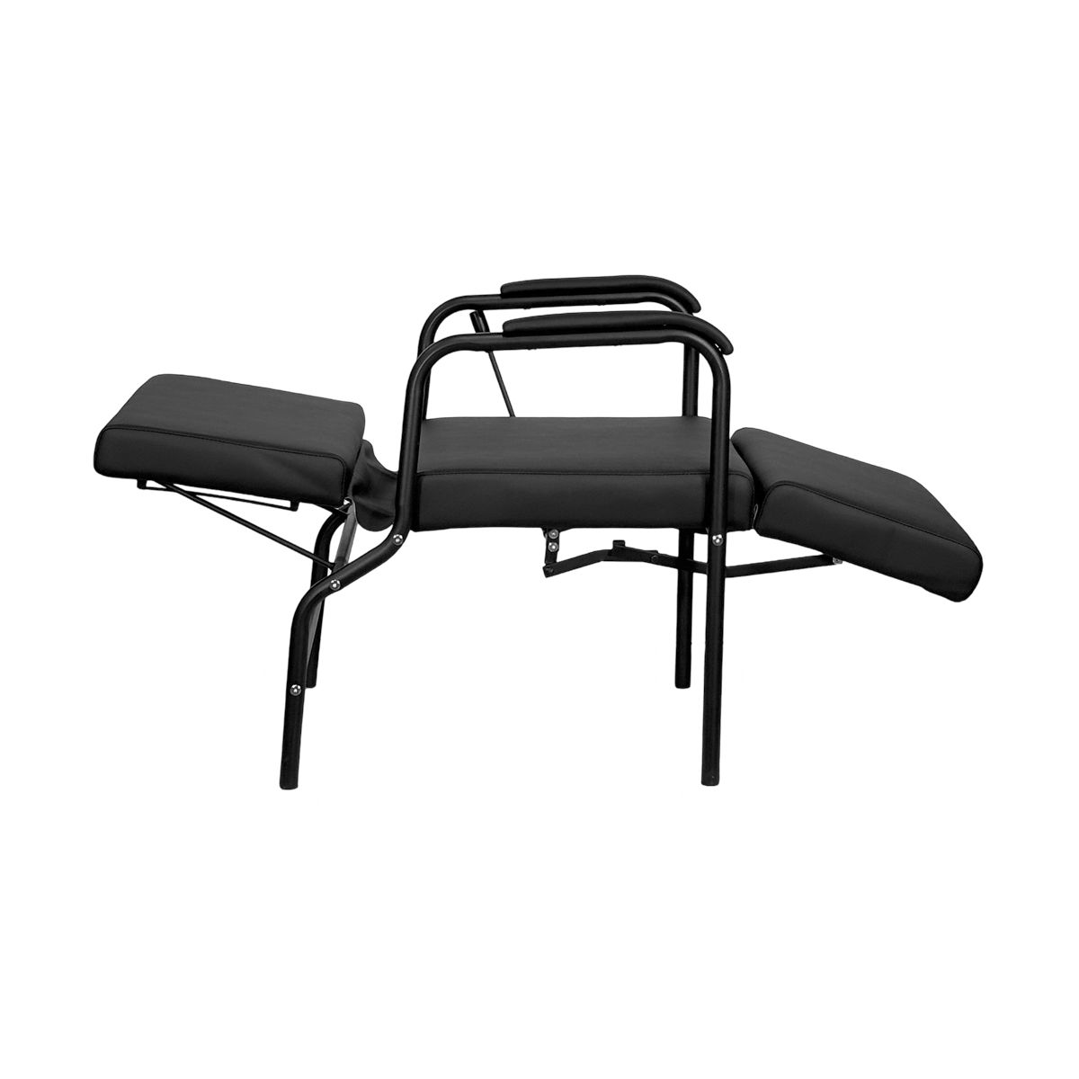 Economy Reclinable Shampoo Chair with Leg Rest  - Black