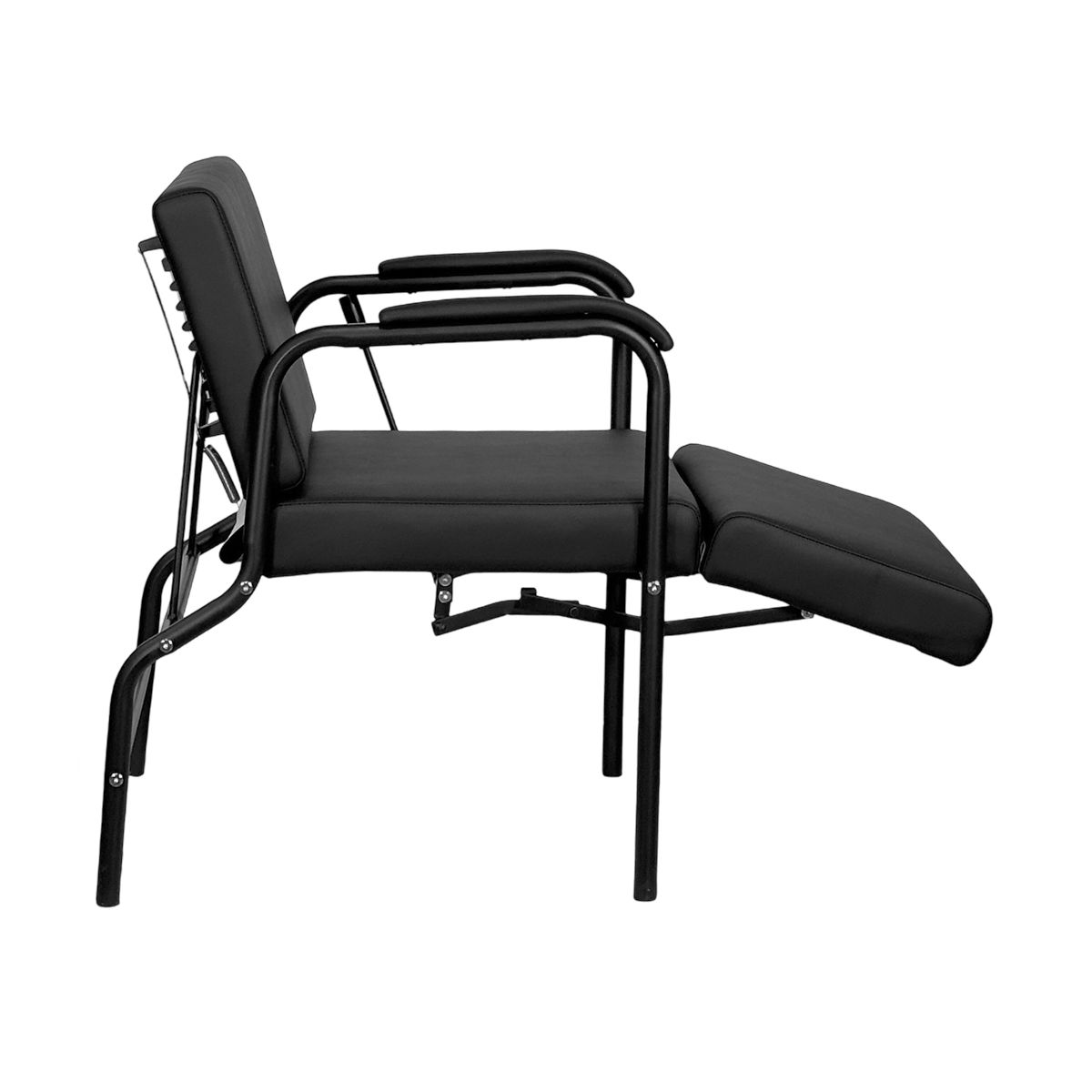 Economy Reclinable Shampoo Chair with Leg Rest  - Black