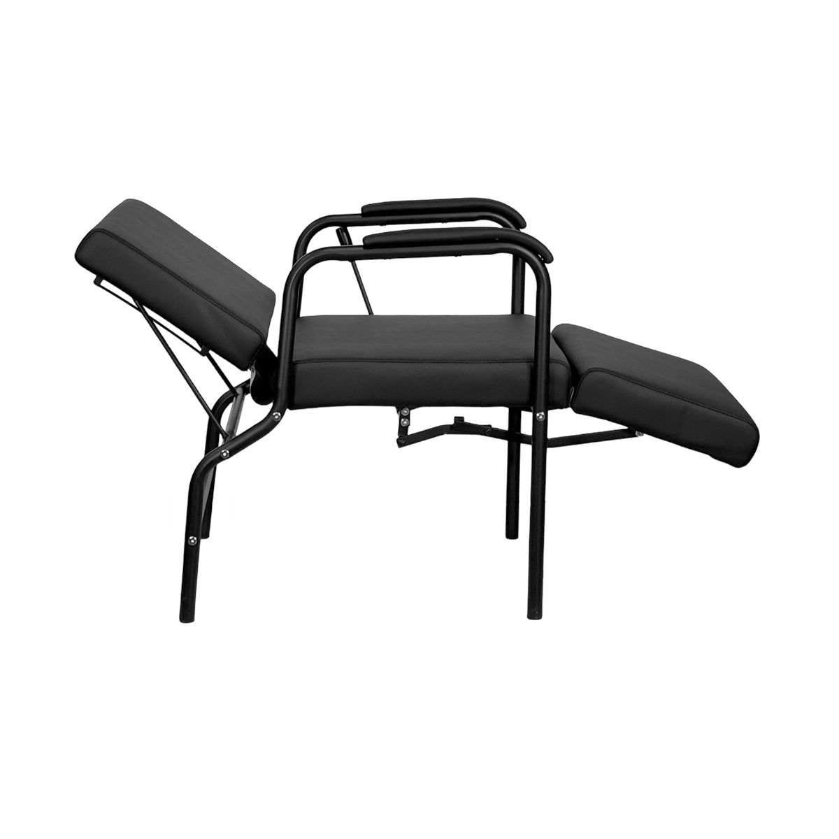 Economy Reclinable Shampoo Chair with Leg Rest  - Black