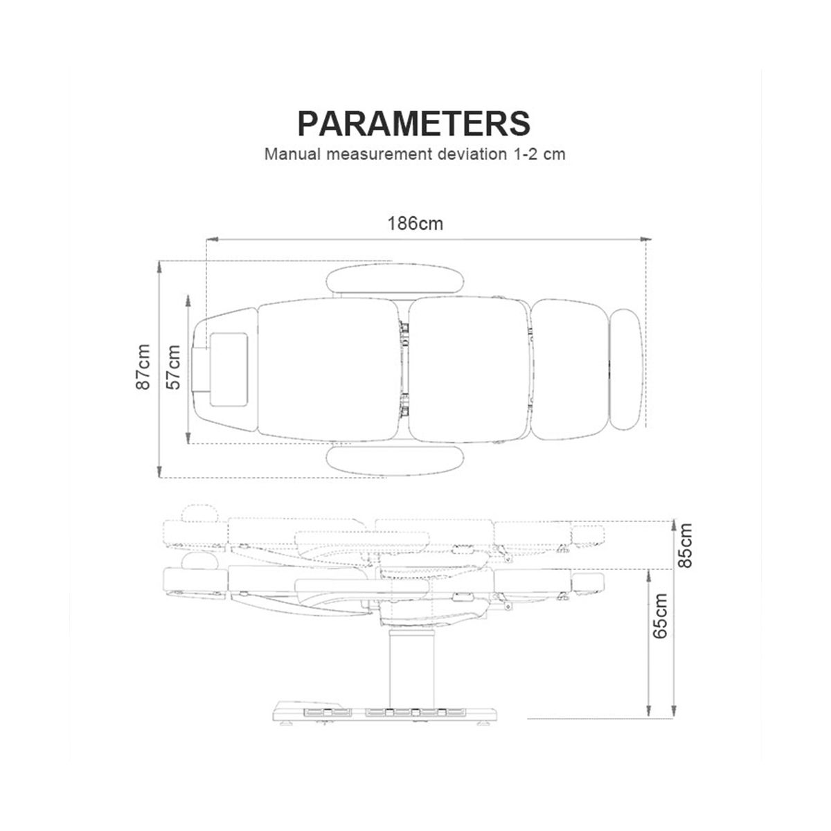 Deco Vellora Electric Facial Bed - White