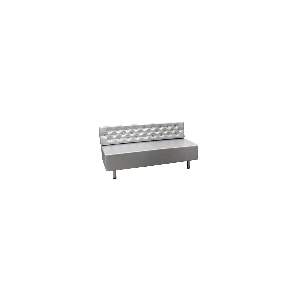 Deco Elizabeth Reception Bench - Silver (clearance)