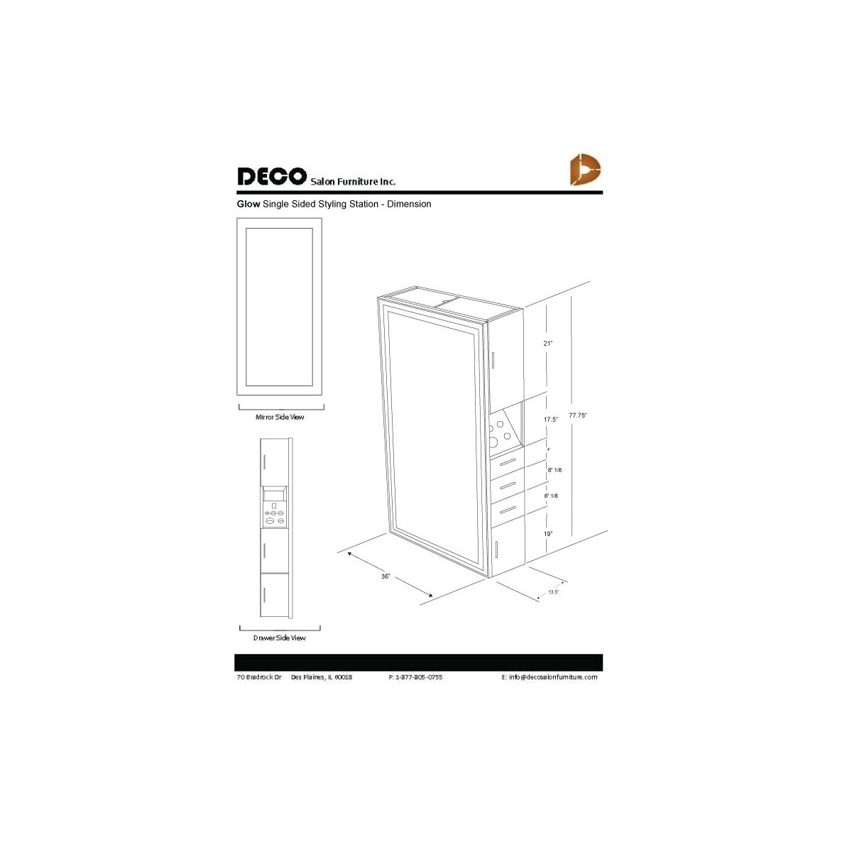 Deco Glo Double Sided LED Styling Station