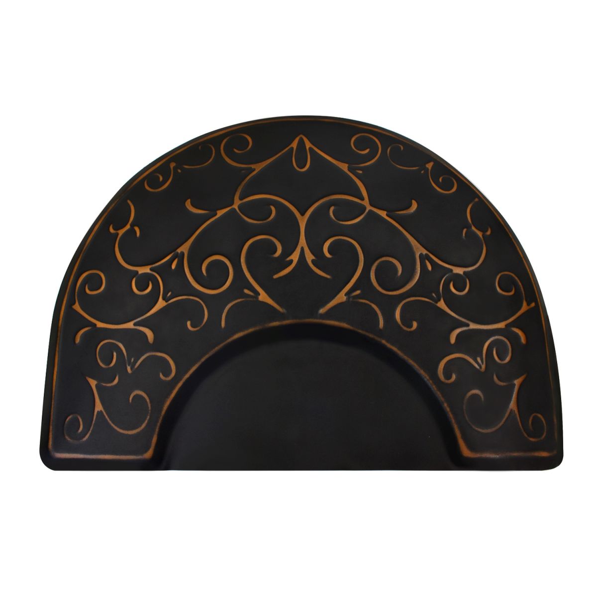 Deco Premium Salon Mat - Black Semi Circle / Semi Circle 3' x 4' x 1