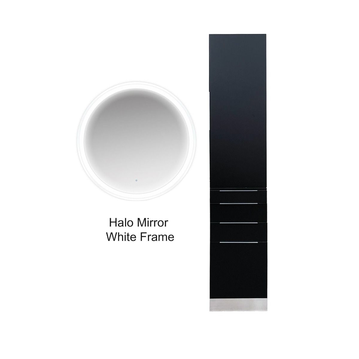 Deco Vitani Tower LED Styling Station - Black 