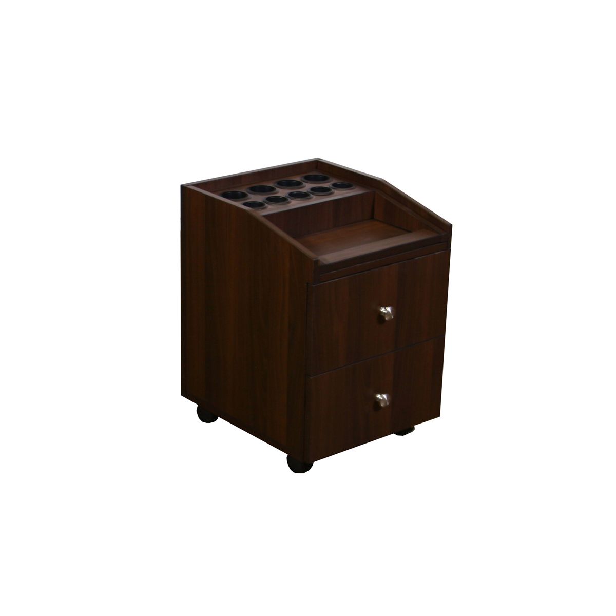 Deco Nina Pedicure Cart with Tray - Chocolate