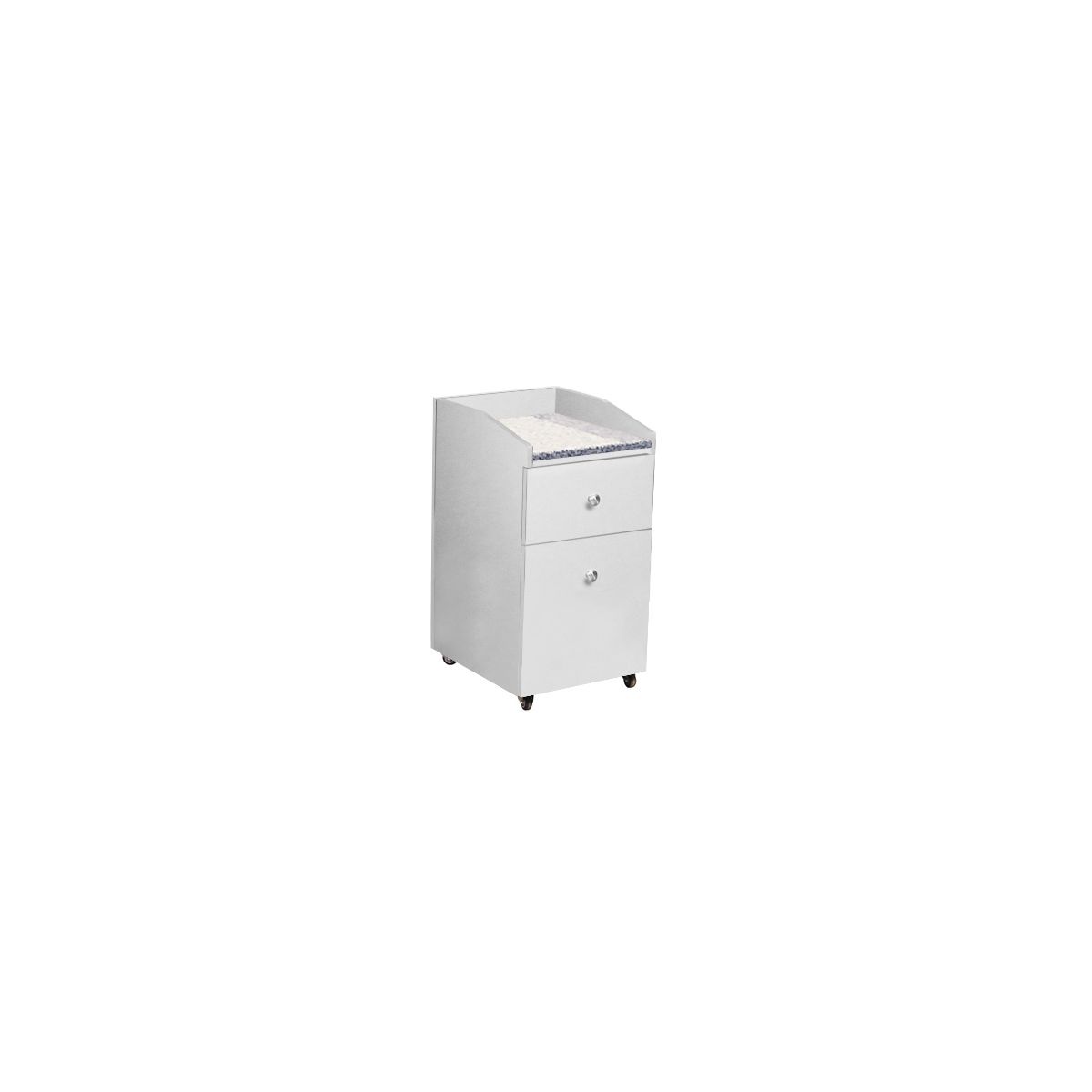 Deco Neo Pedicure Cart with Granite - White