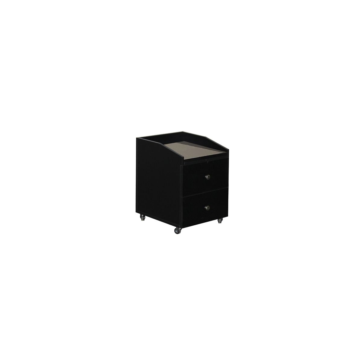 Deco Nina Pedicure Cart with Granite - Black