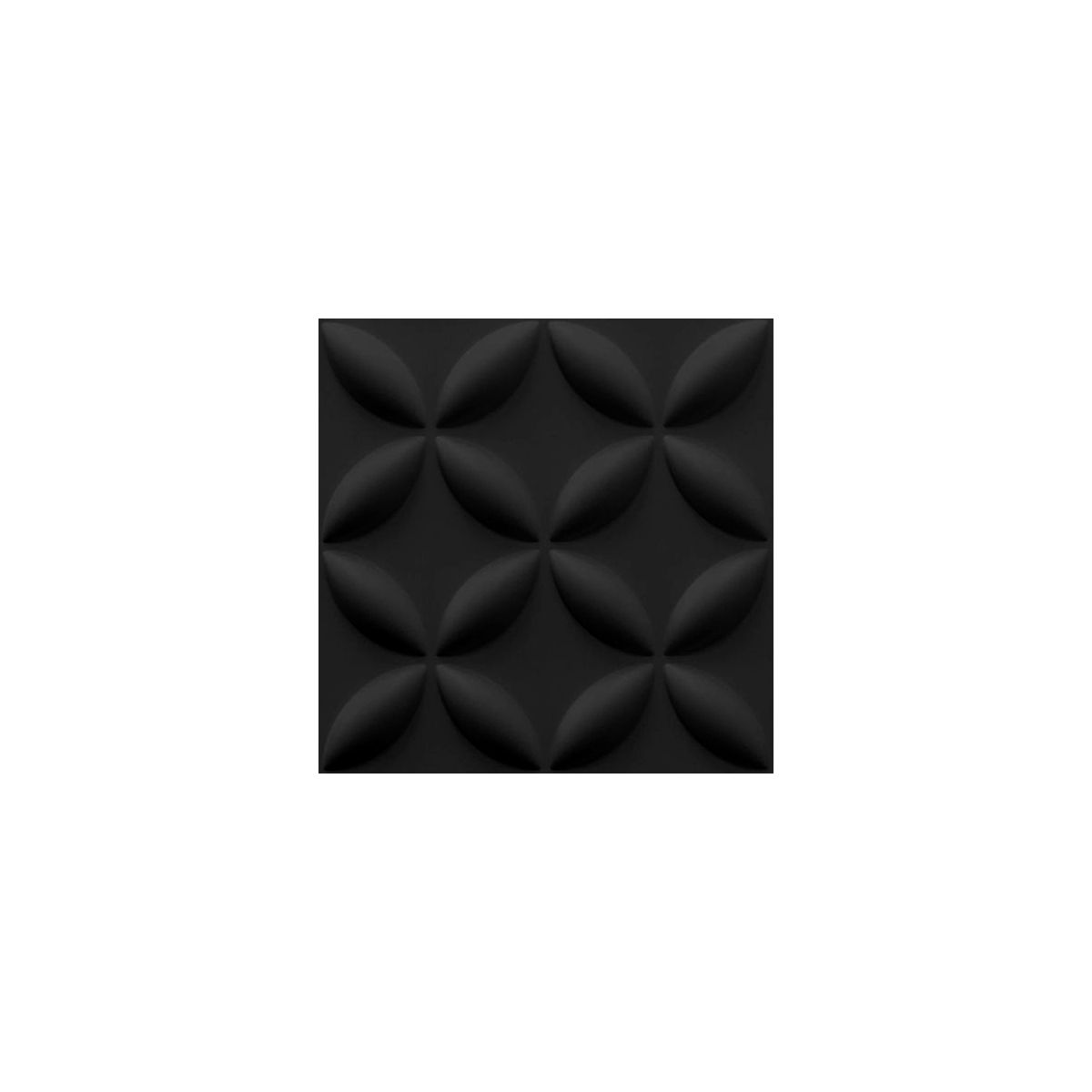 Deco 3D Wall Panel - Pedals - Satin Black
