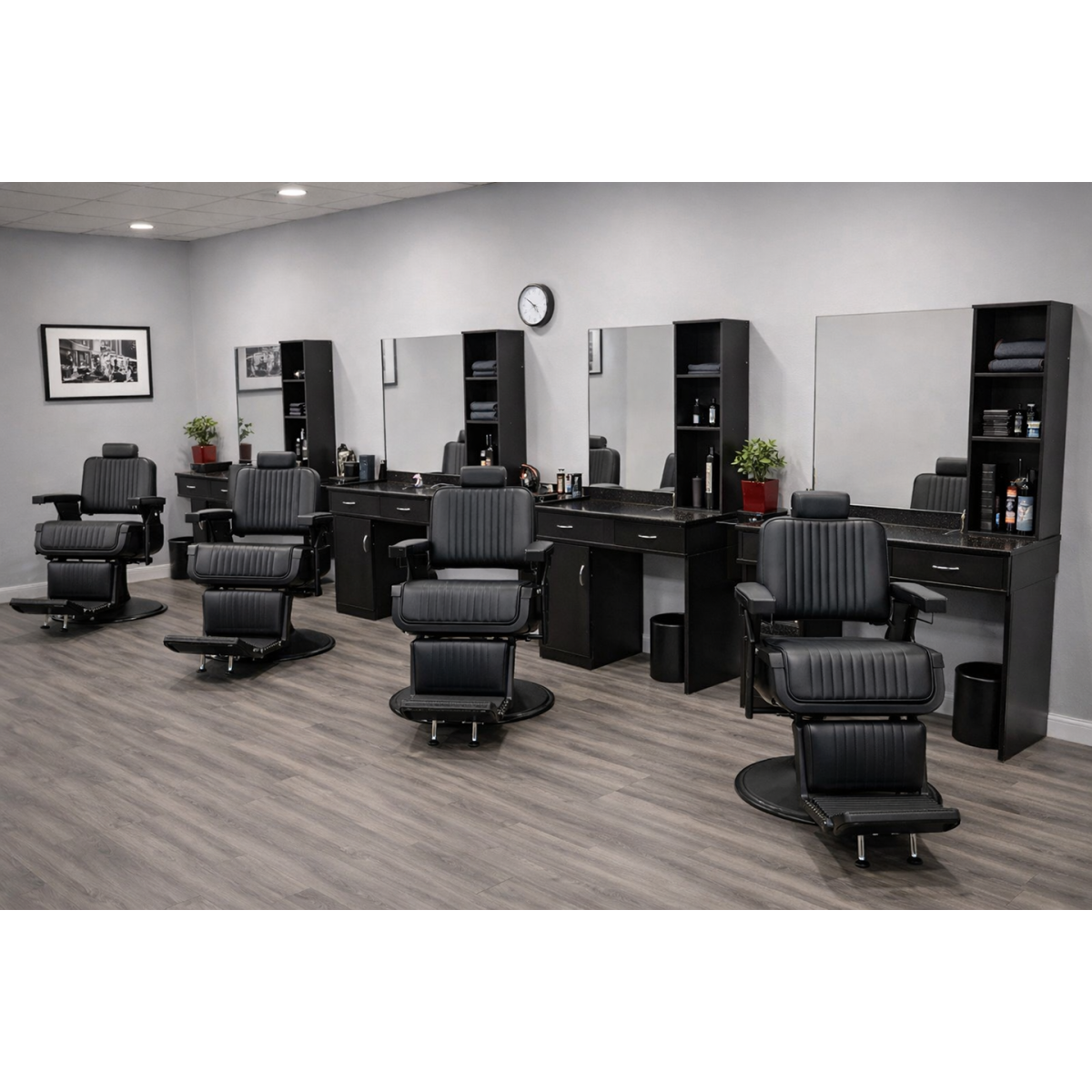 Deco Roosevelt Nera Barber Chair