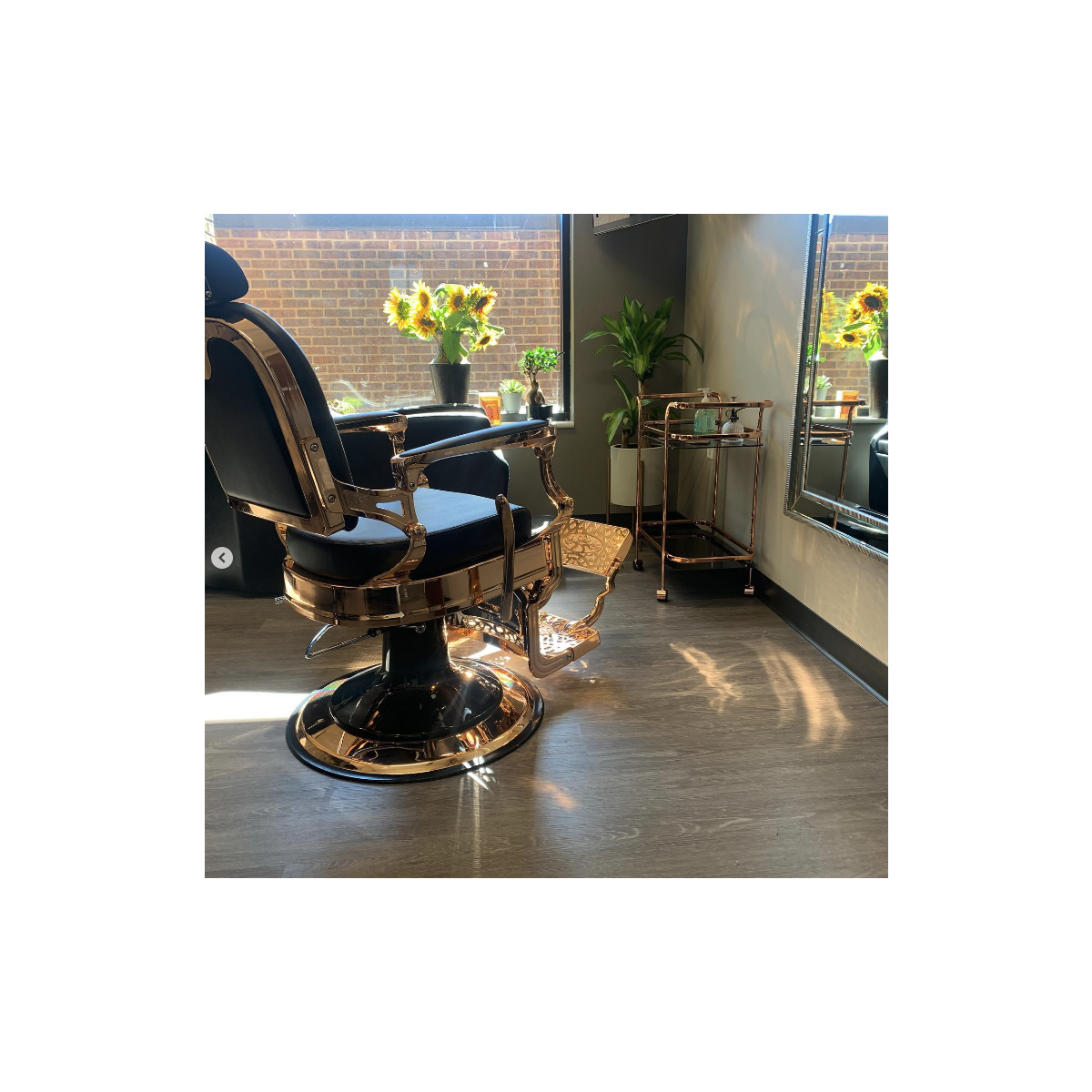 Deco Van Buren Barber Chair - Rose Gold