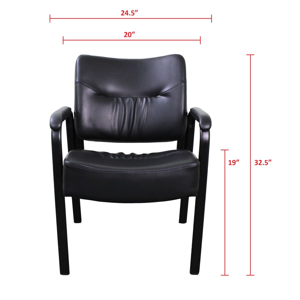 Deco Seville Reception Seat - Black
