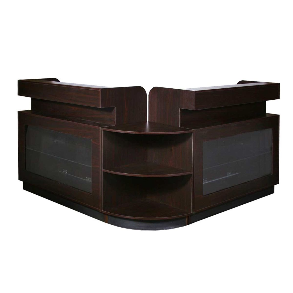 Deco Falini Reception Counter - Dark Cherry