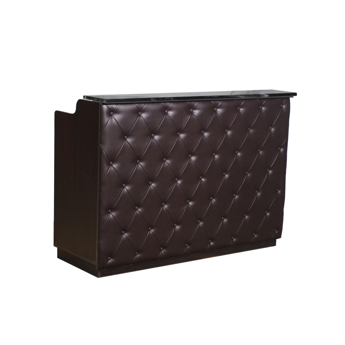 Deco Elizabeth Reception Desk 60'' - Dark Cherry/Mocha (clearance)