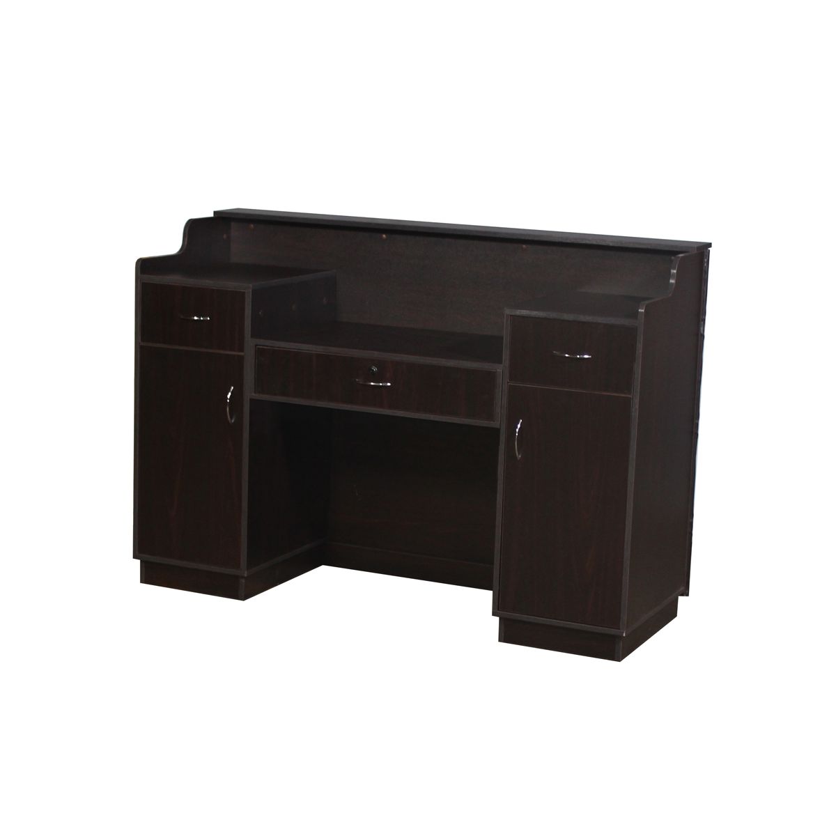 Deco Elizabeth Reception Desk 60'' - Dark Cherry/Mocha (clearance)