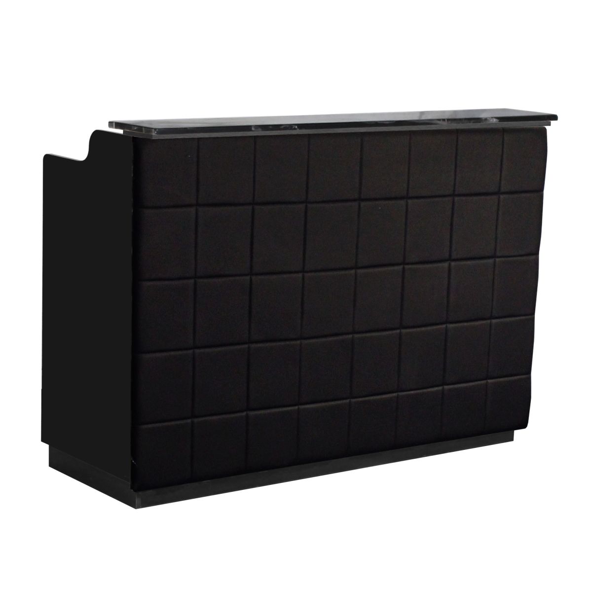 Deco Fab Reception Desk 60'' - Black/Black