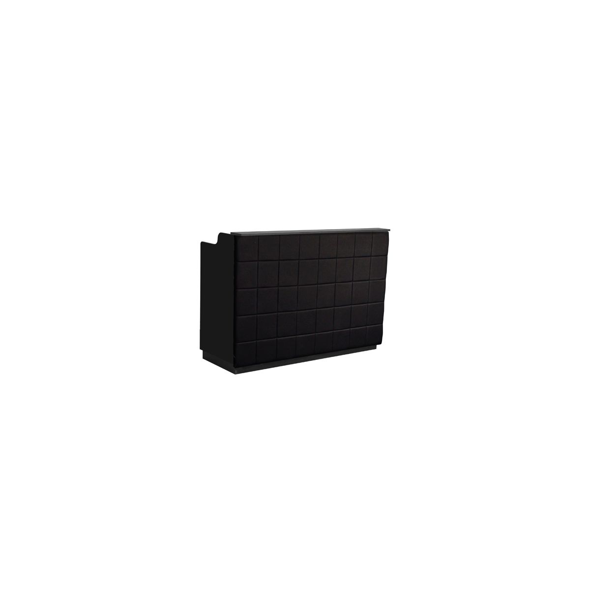 Deco Fab Reception Desk 60'' - Black/Black