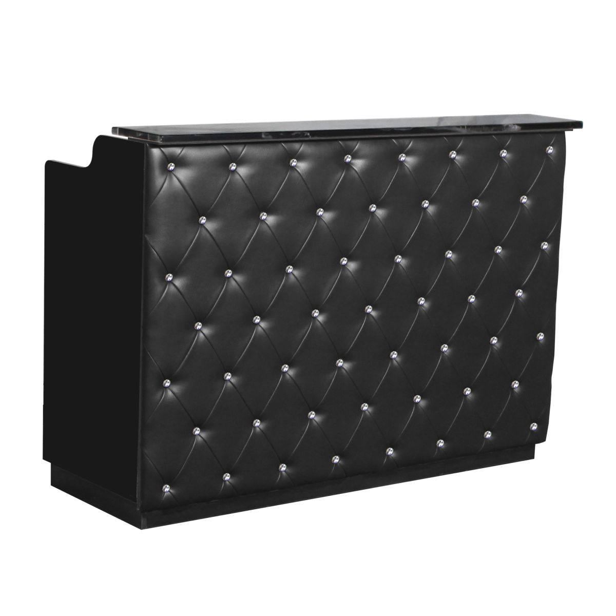 Deco Crystalli Reception Desk 60'' - Black/Black (clearance)